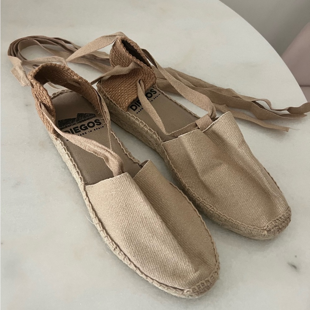 Diegos Jute Lola Low Wedge Espadrilles - Brand new, never worn